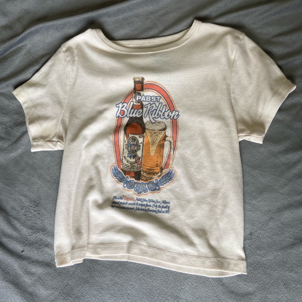 pabst cream crop top